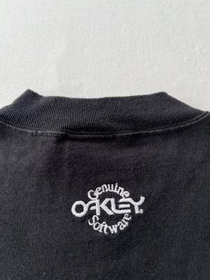 Vintage 90s Oakley Software Thermonuclear Protection Black T-shirt
