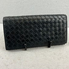 Bottega Veneta Intrecciato Black Leather Continental Long Wallet B02539132I