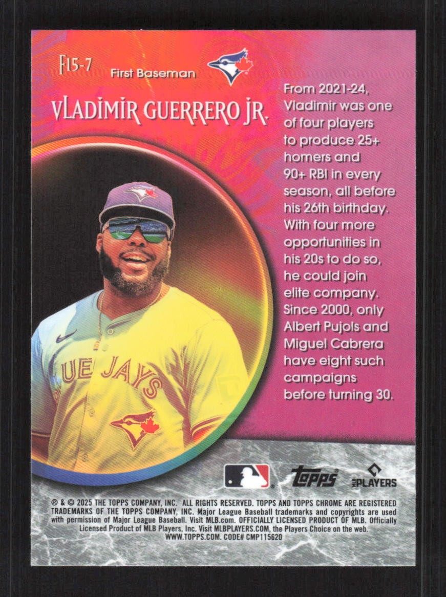 Vladimir Guerrero Jr. 2025 Topps Chrome Update Fortune 15 #F15-7