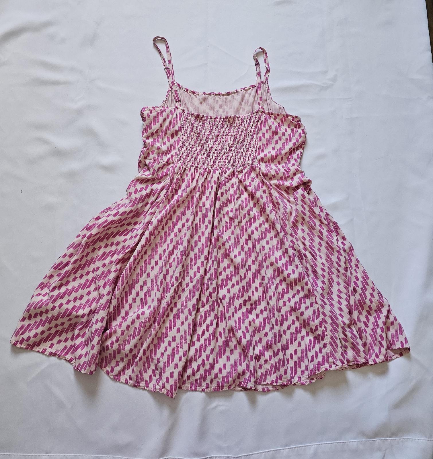 Gap Pink and White Patterned Spaghetti Strap A-li… - image 2