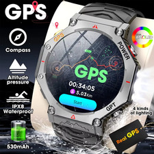 GPS Smart Watch Men Built-In GPS Bluetooth Call AI GPT Fitness Tracker Waterproo
