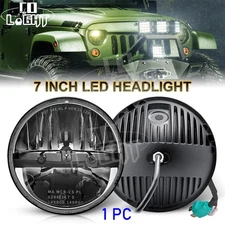 DOT Approved 7 inch Round LED Headlight Hi/Lo Beam for Jeep Wrangler JK TJ LJ CJ