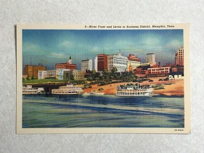 G262 Postcard River Front, Levee Business District, Memphis Tennessee TN
