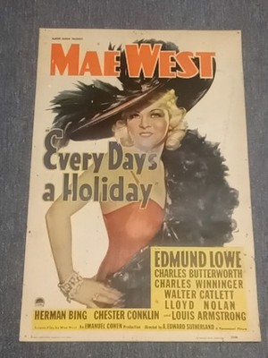 MAE WEST . Every Days A Holiday Vintage Movie Poster 1938