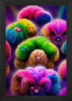 A Mind of Fuzz and Fluff Gerahmtes Wandbild Poster Leinwanddruck Bild