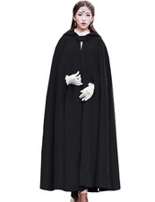 Flygo Women Wool Blend Hooded Cape Fall Winter Cloak with Hood Windproof Ponc...