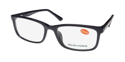 NEW HIGHLANDER HI407 EYEGLASSES 54-18-140 414 SQUARE PLASTIC BLUE MENS FULL-RIM