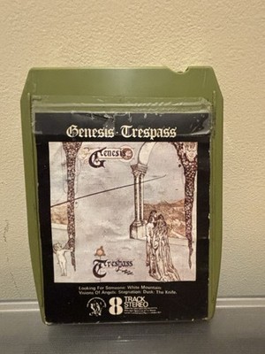 GENESIS TRESPASS 8 TRACK TAPE UK IMPORT 1970 SUPER RARE PETER GABRIEL PROG ROCK