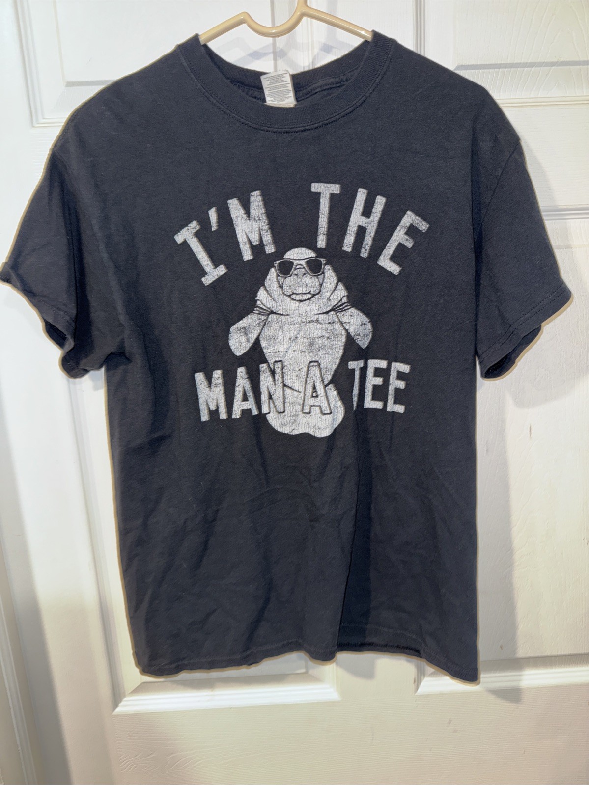 Mens Gilden I'mThe Man A Tee T Shirt Size Medium Black