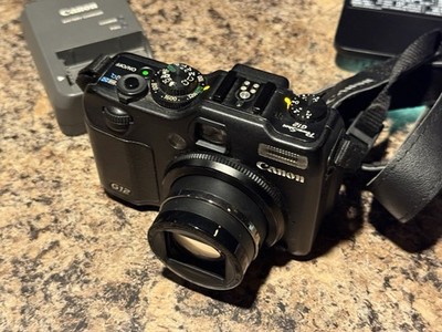 Canon PowerShot G12 10MP CCD Sensor Digital Camera w/Battery
