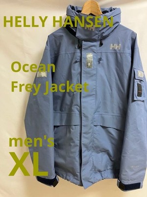Helly Hansen Ocean Frey Jacket XL Light Blue Men's Used No Major Damage