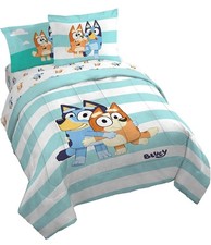 Bluey  Bingo 7 Piece Queen Size Bed Set - Includes Comforter  Sheet Set