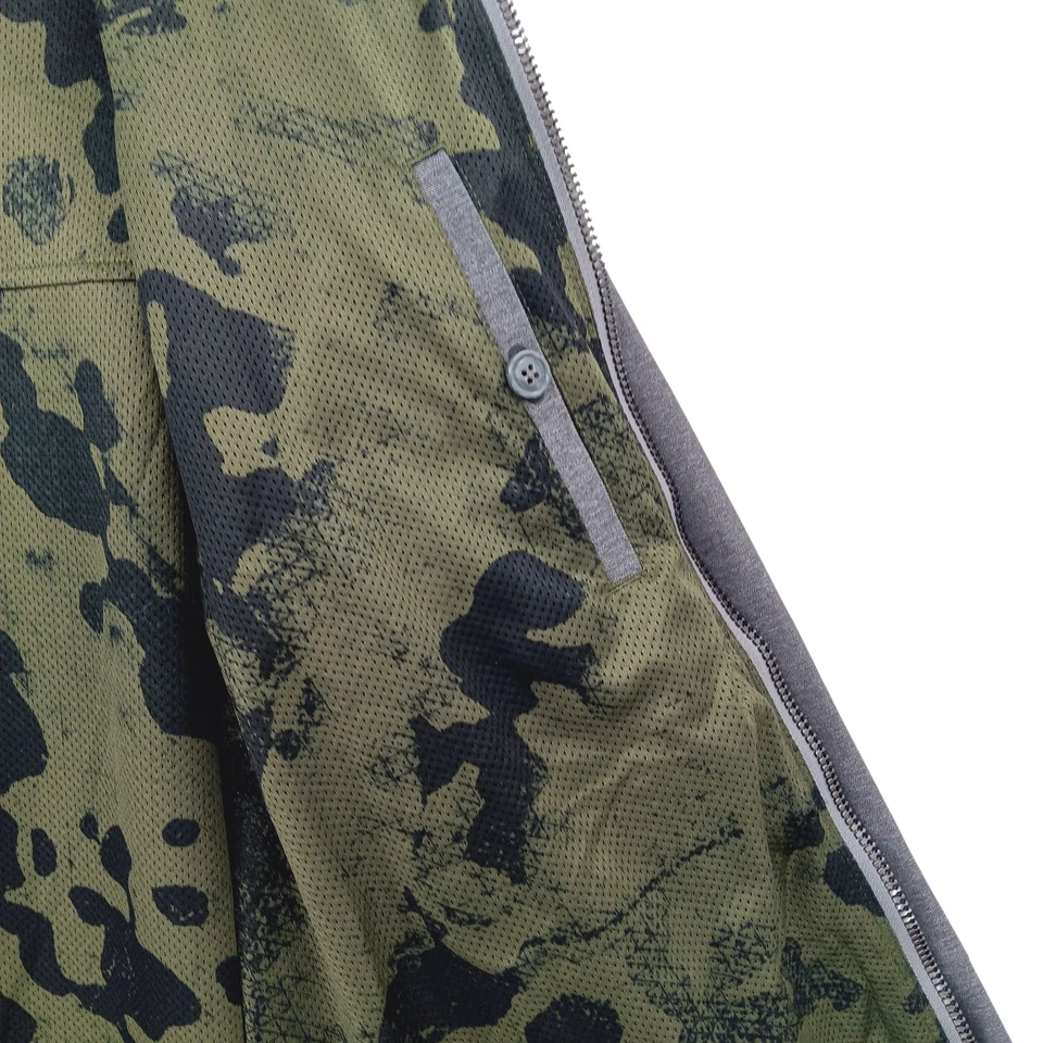 Under Amour Storm Jacket Mens L Grey Full Zip Elbow Patch Green Lining Modern - Image 3 of 4