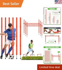 6PCS 6FT Adjustable Soccer Agility Training Poles Set - Enhance Athletic Skills