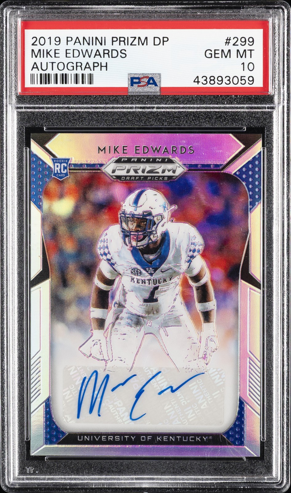 Mike Edwards Panini Prizm Draft Picks #299 Autograph