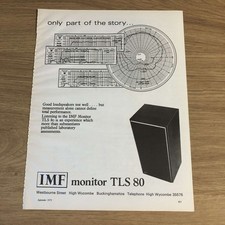 GRAM125 MAGAZINE ADVERT 11X8 IMF MONITOR TLS 80 SPEAKER