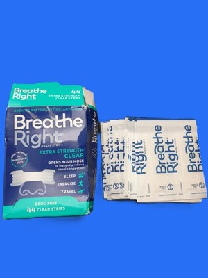 Breathe Right Extra Strength Clear Nasal Strips Disposable for Sensitive Skin