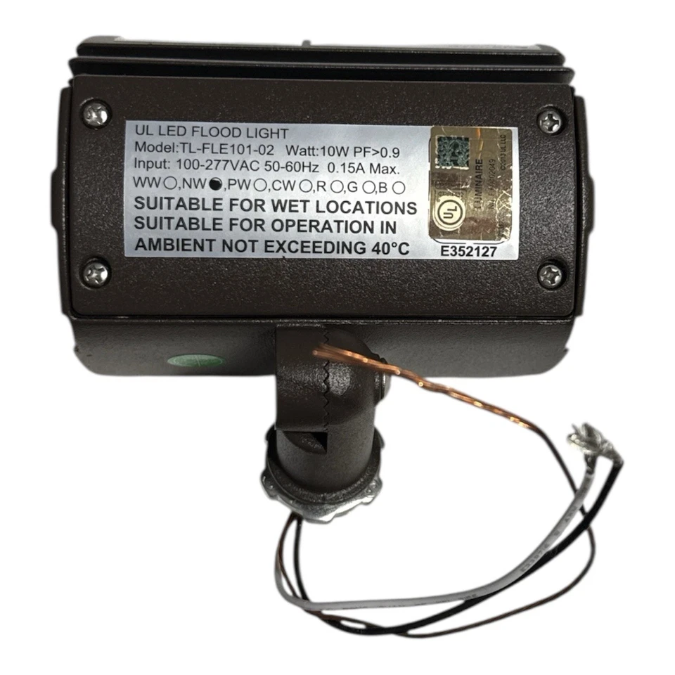 Sunset Lighting 10W LED Flood Light 4000K 840LM Aztec Bronze F7390-66 Outdoor - Image 4 of 4