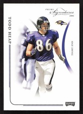 2004 Playoff Prime Signatures Todd Heap #/999 SN #6 Card