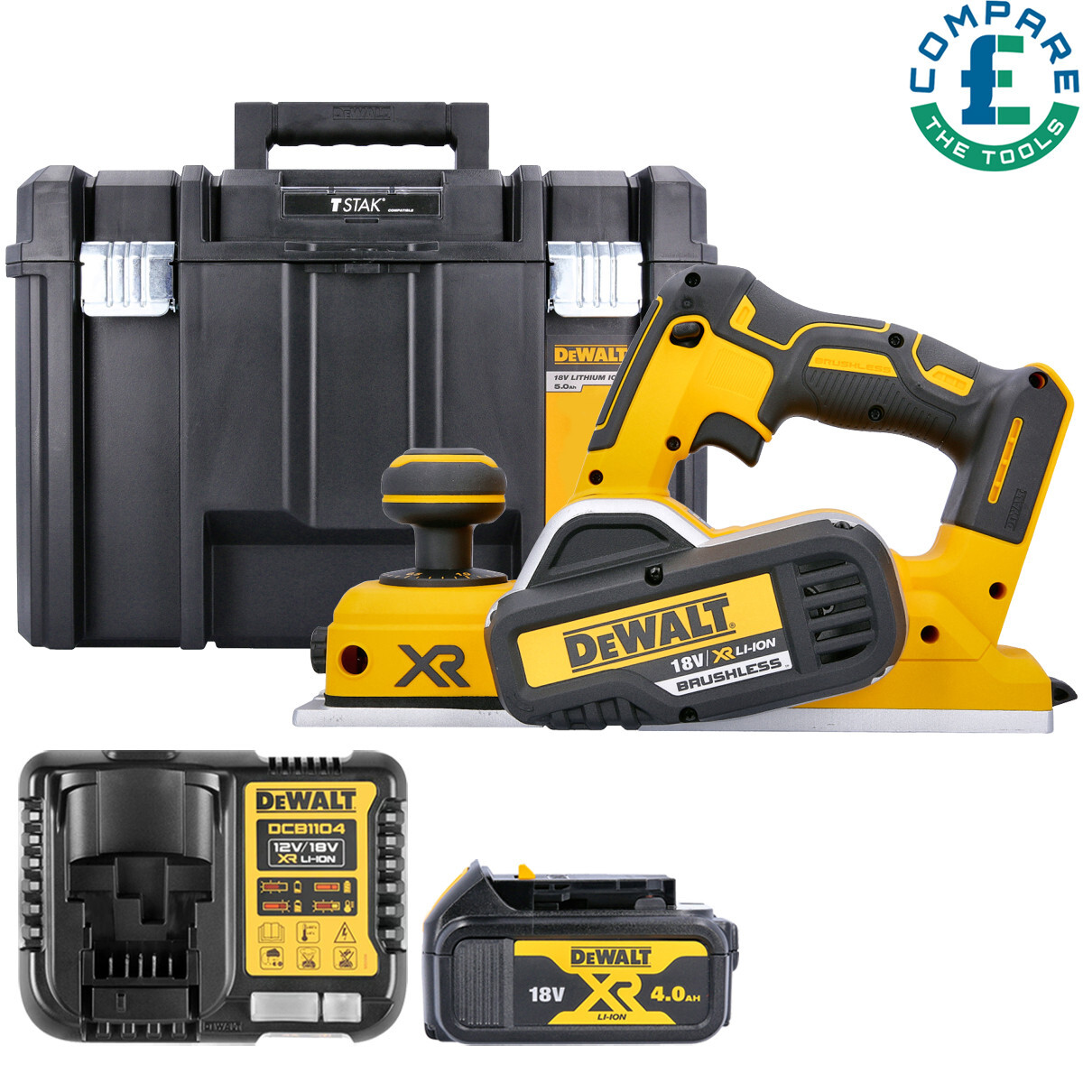 DeWalt DCP580N 18V XR Brushless Planer With x Battery, Charger  Case - Main Image