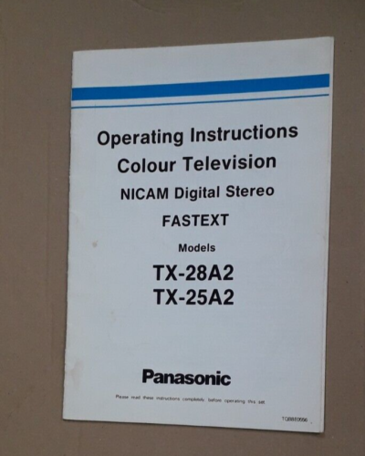 Panasonic Nicam Colour TV TX-28A2/TX-25A2 Operating Instructions Teletext - Picture 1 of 5