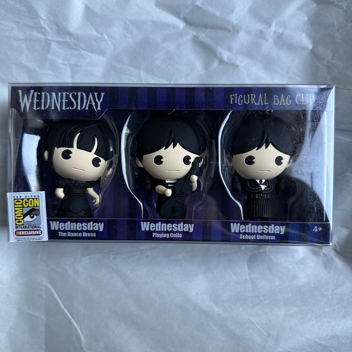 SDCC 2023 Monogram Wednesday 3d Foam Bag Clip Exclusive Addams