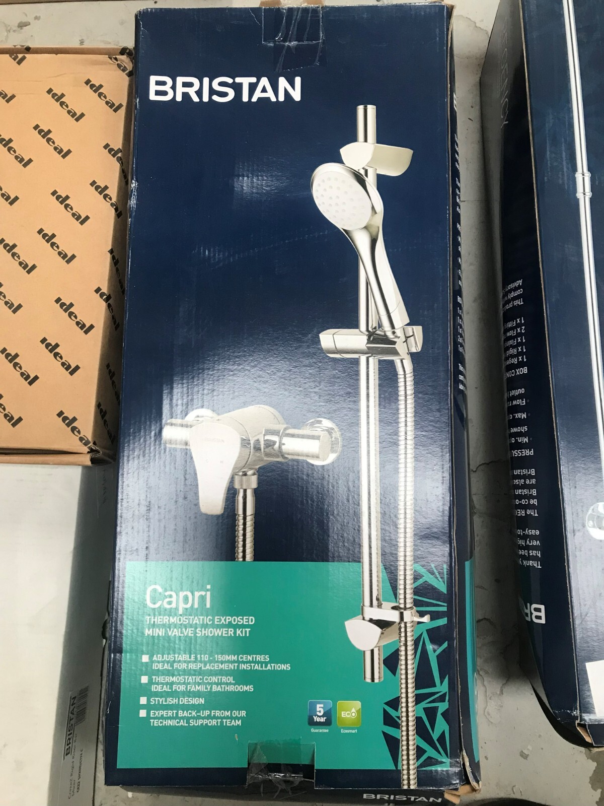 Bristan Capri Thermostatic Exposed Mini Valve Shower Kit Chrome eBay