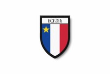 Patch ecusson termocollant bord brode drapeau imprime acadie acadien