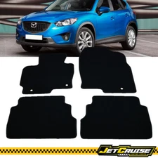 Fits 13-16 Mazda CX-5 Nylon Car Floor Mats Front & Rear Black Carpets Liners 4PC