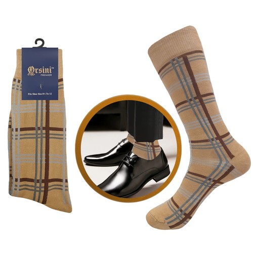 1-6 Pair Plaid Pattern First quality Multi color Men's COTTON Dress Socks 10-13 - Picture 12 of 15