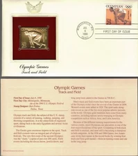 Olympic Games--Track & Field--1st day issue-Golden Replica