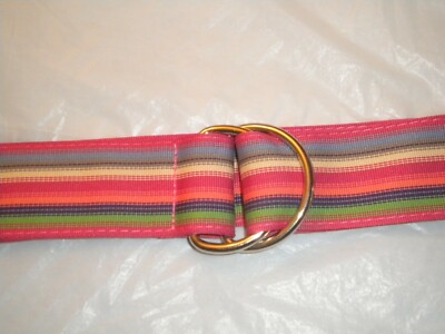 BRAND NEW BELT TWO RING BELT COMBINATION PINK ONE SIZE 1/2 IN