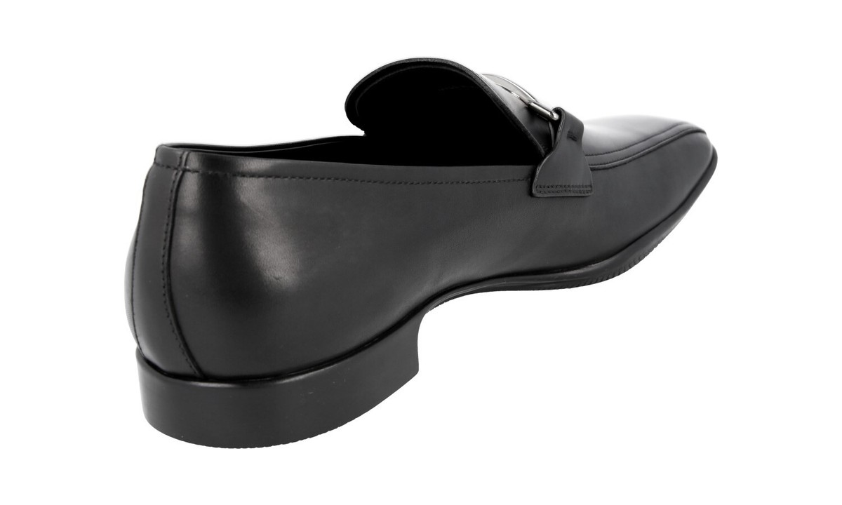 PRADA BLACK‎ LEATHER LOAFER SHOES 4D2823 NEW IN BOX PRADA Loafer Dress Shoes Sneakers - Model 4D2823 - Black  main image 2