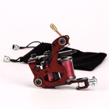 Coil Tattoo Machine Frame 10 Wrap Liner Shader Alloy Lightweight Beginner Red