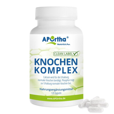 (365,07 /KG) Aportha Knochen Komplex 120 Kapseln - MHD 9/2027