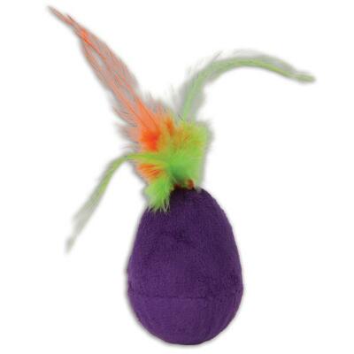 Jackson Galaxy Velvet Bobber Petmate Purple Soft Feathers Cat Toy Kitten  Play