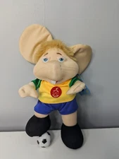 Topo Gigio 12" Soccer Player plush Figure 12" Gabitoy VTG Green Yellow 
