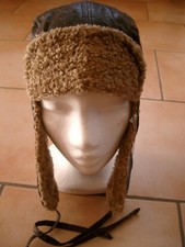 (C881) Catya Mütze Retro Flieger Kappe mit Ohrlaschen Kopf Umfang ca. 56cm (L)