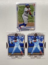 Vladimir Guerrero Jr 3 Card Lot 2021 Panini Chronicles Legacy Bowman Blue Jays