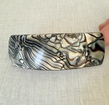 France Luxe Large Hair Barrette Curved Onyx Faux Shell Volume French Hair Clip