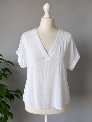 Ladies blouse top * sleeveless * by C&A * size S * white * lace * airy