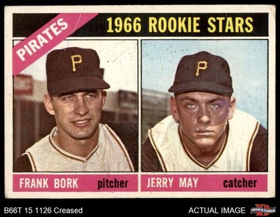 1966 Topps #123 Jerry May / Frank Bork Pirates RCs RC 2.5 - GD+