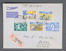 MayfairStamps Netherlands FDC 1949 The Hague Registered to Oitti Finland First D
