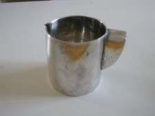 Vintage Silberfarbener kleiner Milchk&auml;nnchen Metall 6 cm H&ouml;he