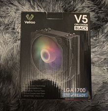 Vetroo V5 Black CPU Cooler 120mm ARGB PWM 4-Pin Fan LGA1700 Intel