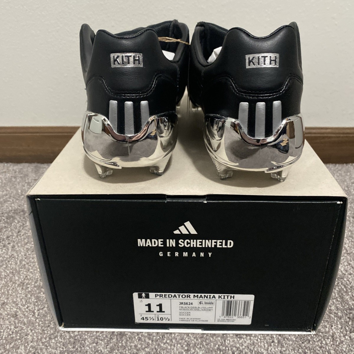 Kith for adidas Football Predator Mania Cleats AAJR5624 Black Blue