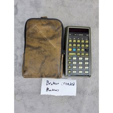 Vintage Hewlett Packard HP 67 Programmable Calculator Case Batteries Corroded