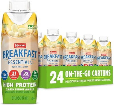 Carnation Breakfast Essentials High Protein Ready-to-Drink, Classic French Vanil