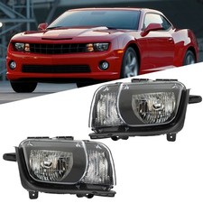 Front Headlight Assembly Fit For Chevy Camaro 2010-2013 Lhrh Pair Clear Lens