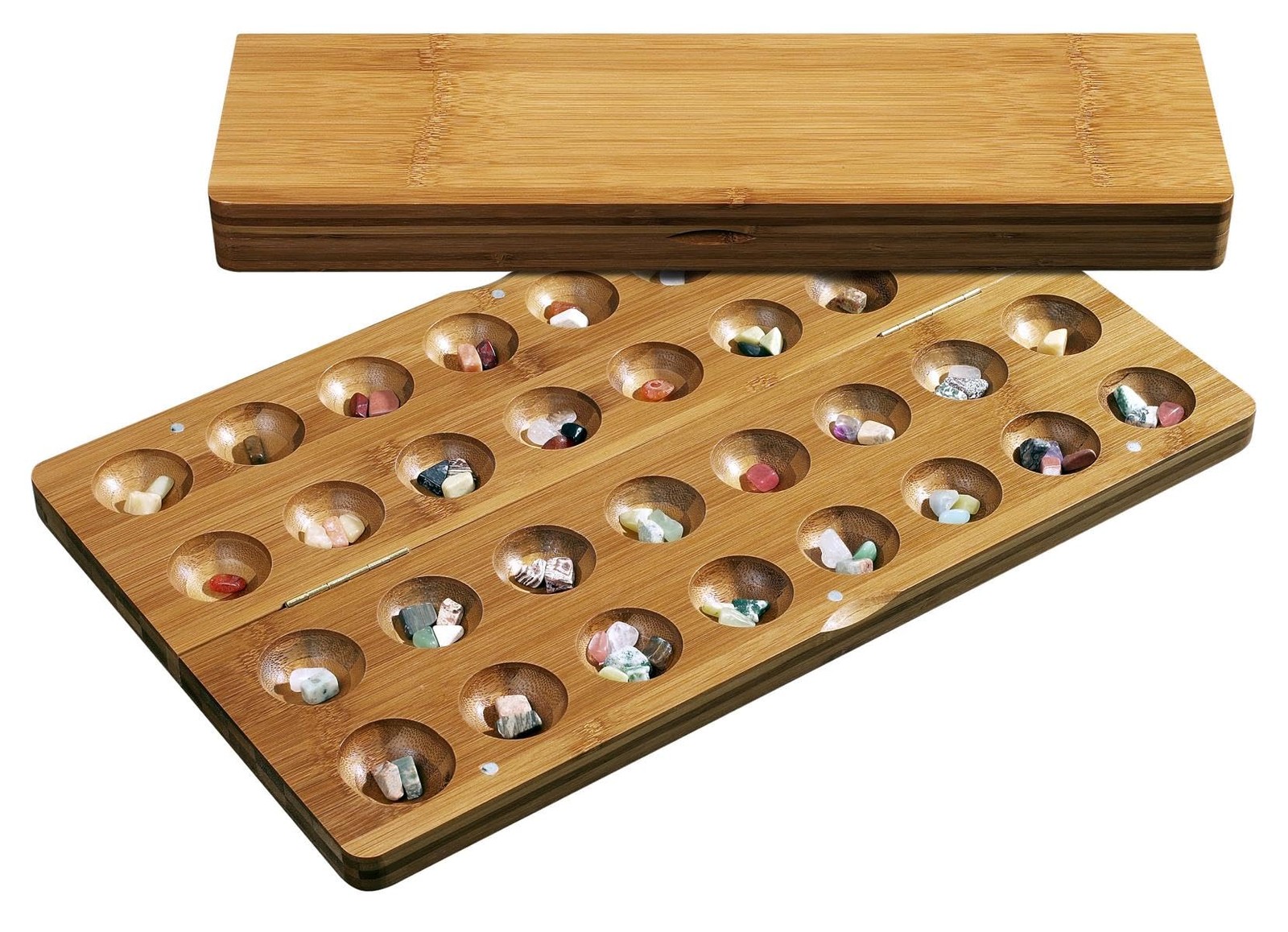 Philos 3256 - Hus, Steinchenspiel, Bambus, inklusive Spielsteine